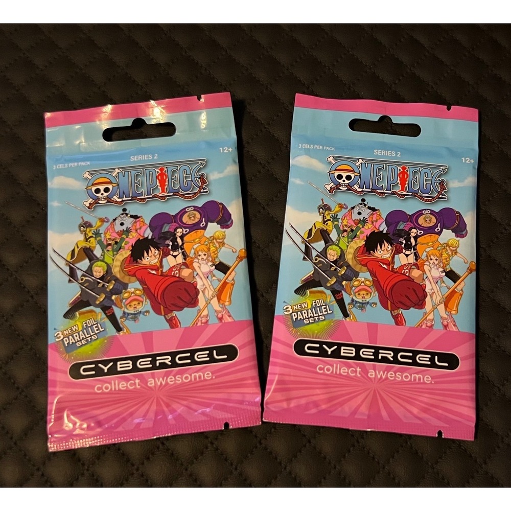 One Piece Cybercel Trading Card Packs Series 2 NWT Foil Parallel Sealed